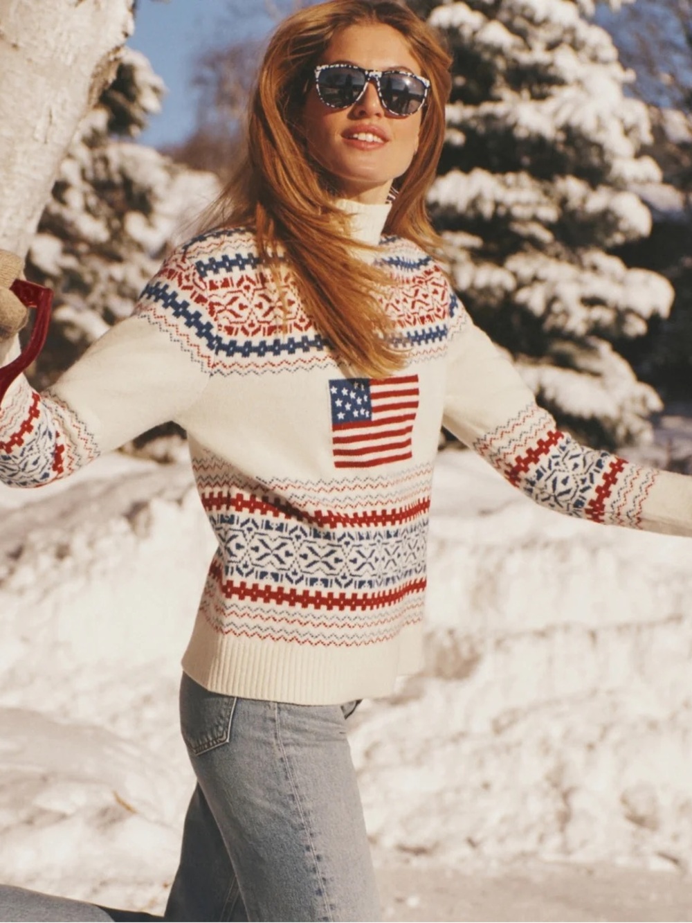 Tuckernuck Americana Flag Christie Turtleneck Sweater - Picture 4 of 10